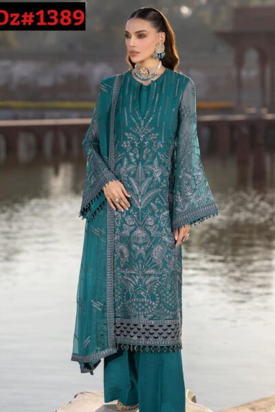Embroidered Chiffon Suits Unstitched 3 Piece D-1389